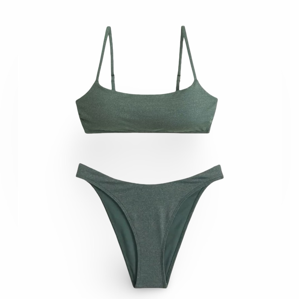 Abercrombie & Fitch Green Shimmer Bikini